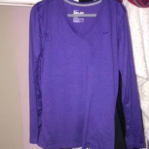Brand new long sleeve dri-fit purple top
